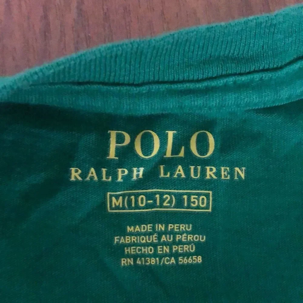 Polo Ralph Lauren Kids green long sleeve T-shirt ski association size M